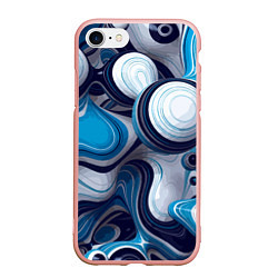 Чехол iPhone 7/8 матовый Авангардный объёмный паттерн Avant-garde volumetri, цвет: 3D-светло-розовый