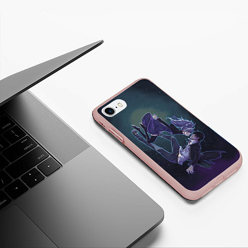 Чехол iPhone 7/8 матовый Darker than black арт / 3D-Светло-розовый – фото 3