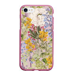 Чехол iPhone 7/8 матовый Цветы Удивительное Лето, цвет: 3D-малиновый