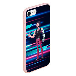 Чехол iPhone 7/8 матовый Johnny Джонни Cyberpunk, цвет: 3D-светло-розовый — фото 2