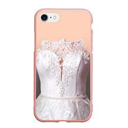 Чехол iPhone 7/8 матовый Свадебный корсер, цвет: 3D-светло-розовый