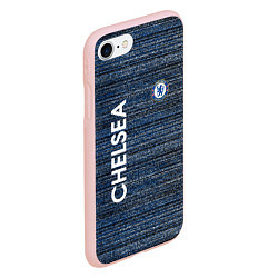 Чехол iPhone 7/8 матовый CHELSEA F C ЧЕЛСИ ШУМ ПОЛОС ТЕКСТУРА, цвет: 3D-светло-розовый — фото 2