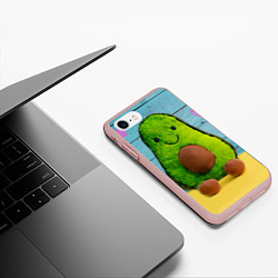 Чехол iPhone 7/8 матовый Avocado print, цвет: 3D-светло-розовый — фото 2