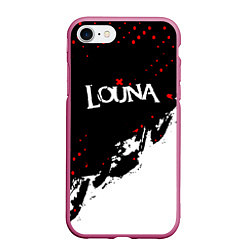 Чехол iPhone 7/8 матовый Louna band - лоуна, цвет: 3D-малиновый