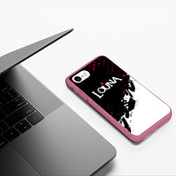 Чехол iPhone 7/8 матовый Louna band - лоуна, цвет: 3D-малиновый — фото 2
