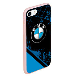 Чехол iPhone 7/8 матовый BMW : БМВ ЛОГО, цвет: 3D-светло-розовый — фото 2