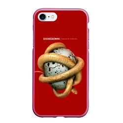 Чехол iPhone 7/8 матовый Threat To Survival - Shinedown, цвет: 3D-малиновый