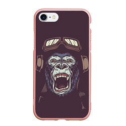 Чехол iPhone 7/8 матовый Орущая горилла