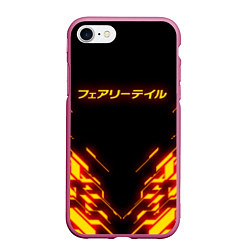 Чехол iPhone 7/8 матовый FAIRY TAIL FLAMING GEOMETRY, цвет: 3D-малиновый