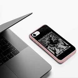Чехол iPhone 7/8 матовый Atlas Falls - Shinedown, цвет: 3D-светло-розовый — фото 2
