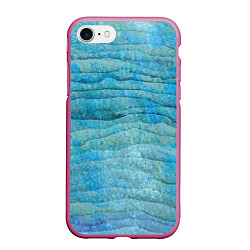 Чехол iPhone 7/8 матовый Abstract pattern Waves Абстрактный паттерн Волны, цвет: 3D-малиновый