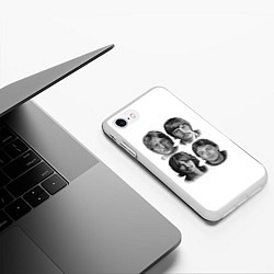 Чехол iPhone 7/8 матовый LEGENDS JOHN LENNON PAUL MCCARTNEY RINGO STARR GEO, цвет: 3D-белый — фото 2