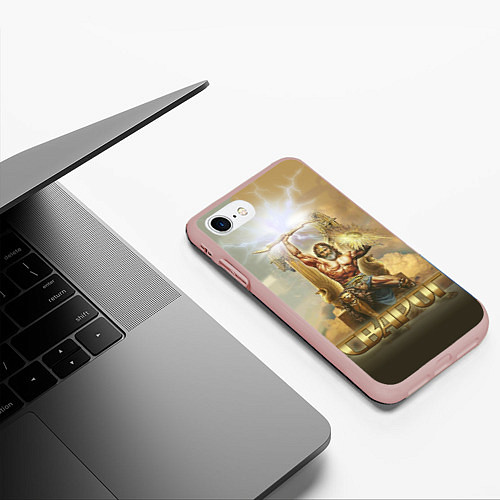 Чехол iPhone 7/8 матовый Эпичный Сварог / 3D-Светло-розовый – фото 3