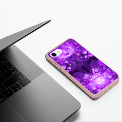 Чехол iPhone 7/8 матовый Crystal Galaxy, цвет: 3D-светло-розовый — фото 2