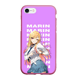 Чехол iPhone 7/8 матовый Marin Marin, цвет: 3D-малиновый