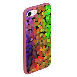 Чехол iPhone 7/8 матовый Яркая палитра красок - блики, цвет: 3D-малиновый — фото 2