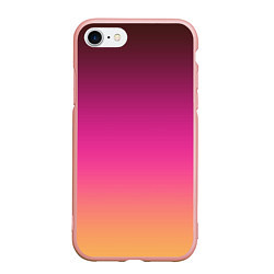 Чехол iPhone 7/8 матовый Оранжево-пурпурный градиент, цвет: 3D-светло-розовый