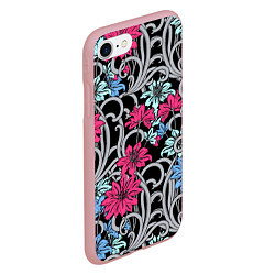 Чехол iPhone 7/8 матовый Цветочный летний паттерн Fashion trend, цвет: 3D-баблгам — фото 2