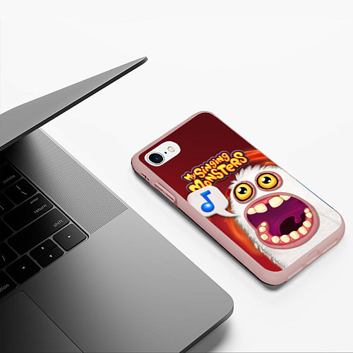 Чехол iPhone 7/8 матовый My singing monster / 3D-Светло-розовый – фото 3