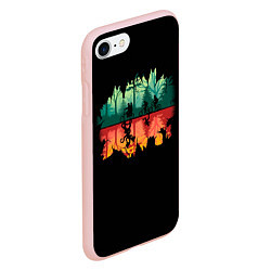 Чехол iPhone 7/8 матовый Stranger Things Wrong Side, цвет: 3D-светло-розовый — фото 2