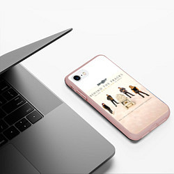 Чехол iPhone 7/8 матовый Skillet: Refuge Behind The Track, цвет: 3D-светло-розовый — фото 2