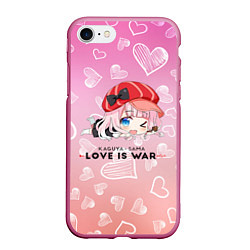 Чехол iPhone 7/8 матовый Цубамэ Коясу Kaguya-sama: Love is War, цвет: 3D-малиновый