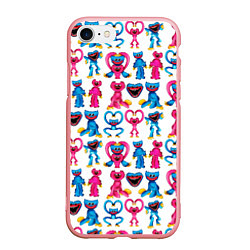 Чехол iPhone 7/8 матовый POPPY PLAYTIME HAGGY WAGGY AND KISSY MISSY PATTERN, цвет: 3D-баблгам