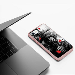 Чехол iPhone 7/8 матовый Ghost of Tsushima Призрак Цусимы Дзин Сакай, цвет: 3D-светло-розовый — фото 2