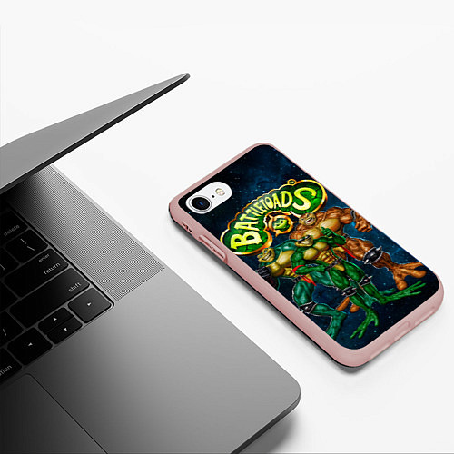 Чехол iPhone 7/8 матовый Rare - Battletoads / 3D-Светло-розовый – фото 3