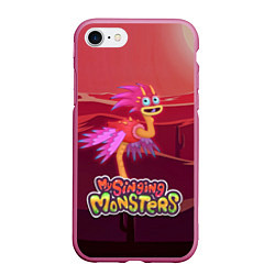 Чехол iPhone 7/8 матовый My singing monsters СТРАВОК Yawstrich, цвет: 3D-малиновый