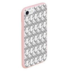 Чехол iPhone 7/8 матовый Art deco white background, цвет: 3D-светло-розовый — фото 2