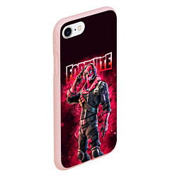 Чехол iPhone 7/8 матовый Fortnite Raptor Skin Video game, цвет: 3D-светло-розовый — фото 2