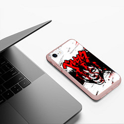 Чехол iPhone 7/8 матовый БЕРСЕРК ГАТС BERSERK, цвет: 3D-светло-розовый — фото 2
