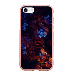 Чехол iPhone 7/8 матовый Синие и Красные Коралловые Рифы, цвет: 3D-светло-розовый