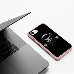 Чехол iPhone 7/8 матовый Black Metal Coffee, цвет: 3D-светло-розовый — фото 2