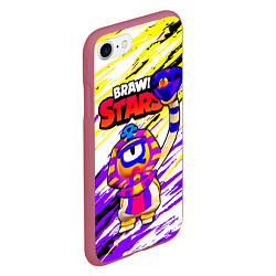 Чехол iPhone 7/8 матовый Отис Фараотис Brawl Stars, цвет: 3D-малиновый — фото 2
