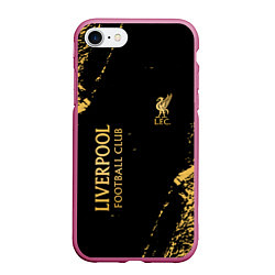 Чехол iPhone 7/8 матовый Liverpool гранж, цвет: 3D-малиновый