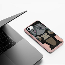 Чехол iPhone 7/8 матовый ENAs faces, цвет: 3D-светло-розовый — фото 2