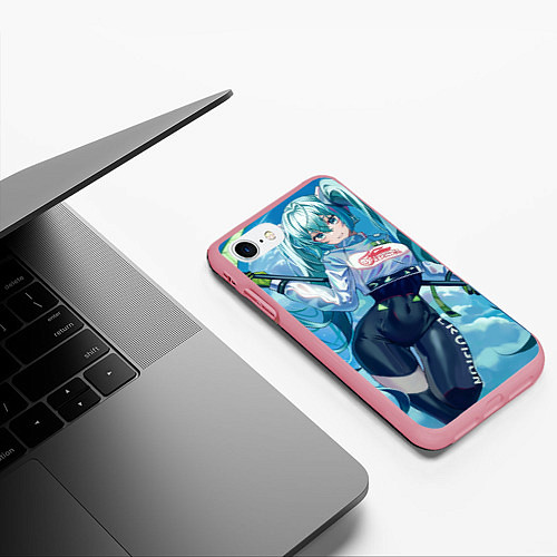 Чехол iPhone 7/8 матовый Miku Hatsune racing suit / 3D-Баблгам – фото 3