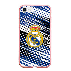 Чехол iPhone 7/8 матовый Real madrid Реал Мадрид краски, цвет: 3D-баблгам