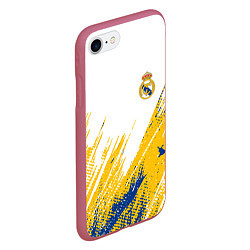 Чехол iPhone 7/8 матовый Real madrid краска, цвет: 3D-малиновый — фото 2