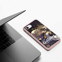 Чехол iPhone 7/8 матовый Альбедо-главный алхимик, цвет: 3D-светло-розовый — фото 2