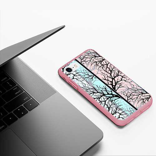 Чехол iPhone 7/8 матовый Абстрактный узор tree branches / 3D-Баблгам – фото 3