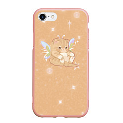 Чехол iPhone 7/8 матовый Котёнок с крыльями, цвет: 3D-светло-розовый