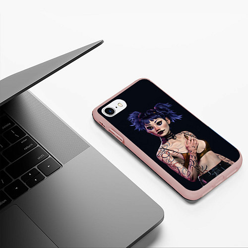 Чехол iPhone 7/8 матовый Свидетель Девушка / 3D-Светло-розовый – фото 3
