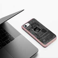 Чехол iPhone 7/8 матовый MASKA, цвет: 3D-светло-розовый — фото 2