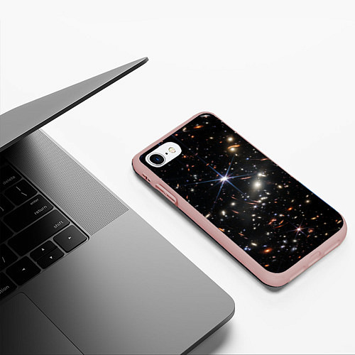 Чехол iPhone 7/8 матовый Новое изображение ранней вселенной от Джеймса Уэбб / 3D-Светло-розовый – фото 3