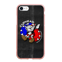 Чехол iPhone 7/8 матовый Персонаж Cuphead, цвет: 3D-светло-розовый