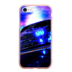 Чехол iPhone 7/8 матовый Додж Челленджер, цвет: 3D-светло-розовый