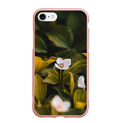Чехол iPhone 7/8 матовый Цветы колокольчик - весна, цвет: 3D-светло-розовый